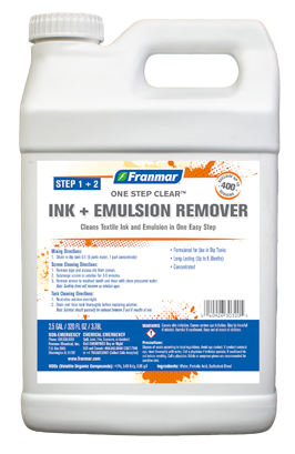 Franmar Ink + Emulsion Remover - One Step Clear